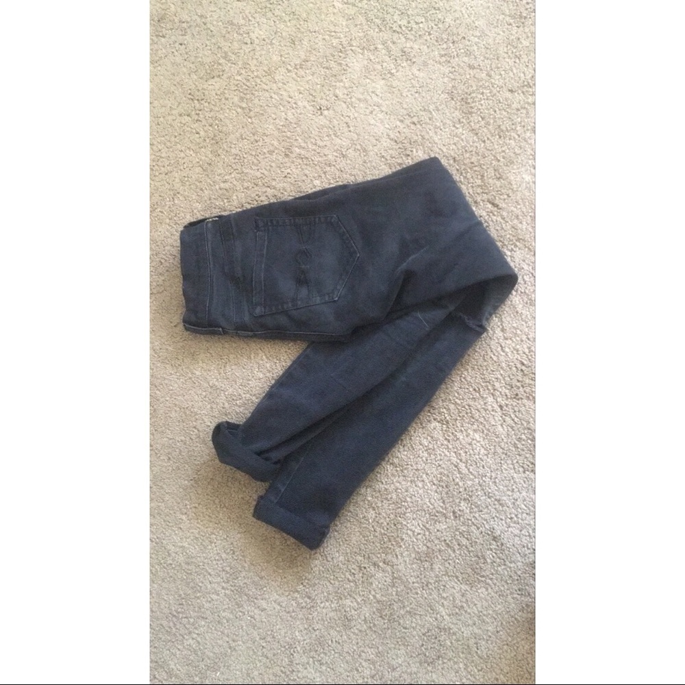 black ripped jeans